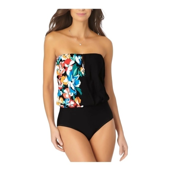 Anne Cole Summer Bunches Tunnel Blouson One
Piece Swimsuit NWT - Picture 3 of 6
